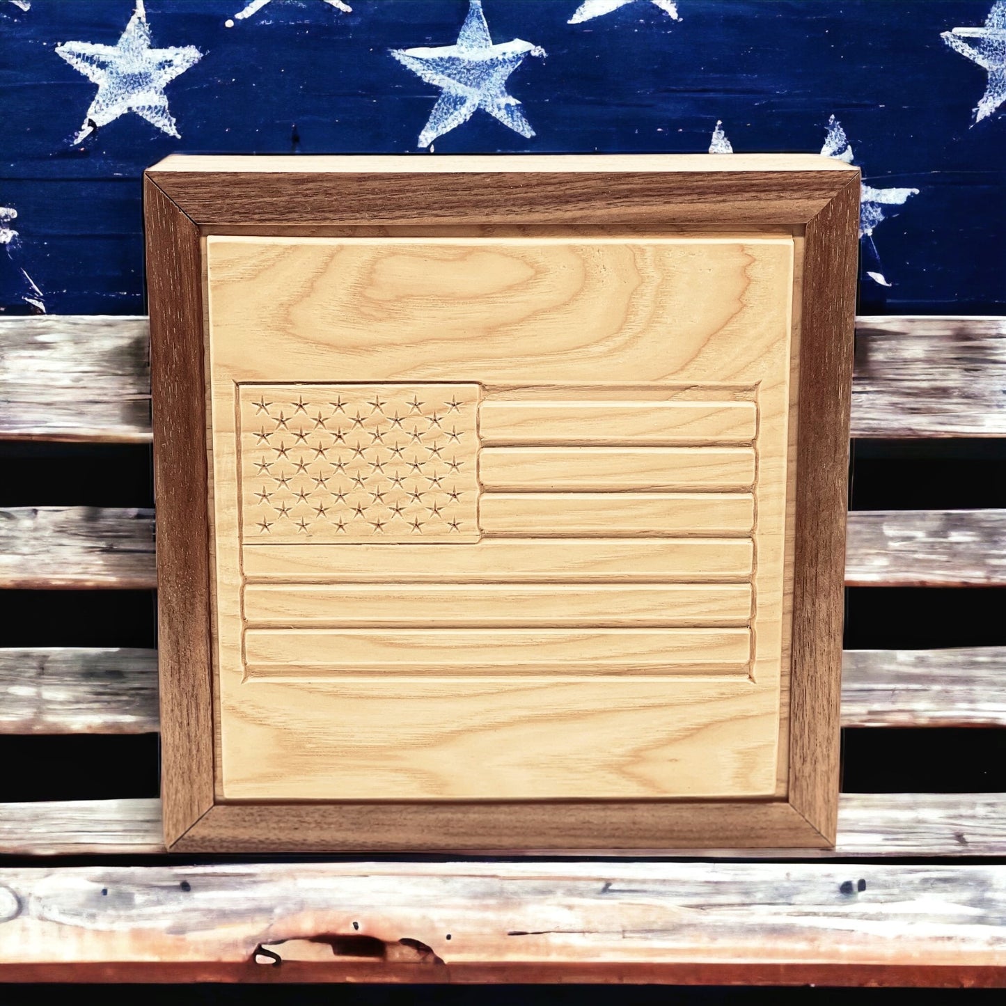 American Flag Keepsake Box